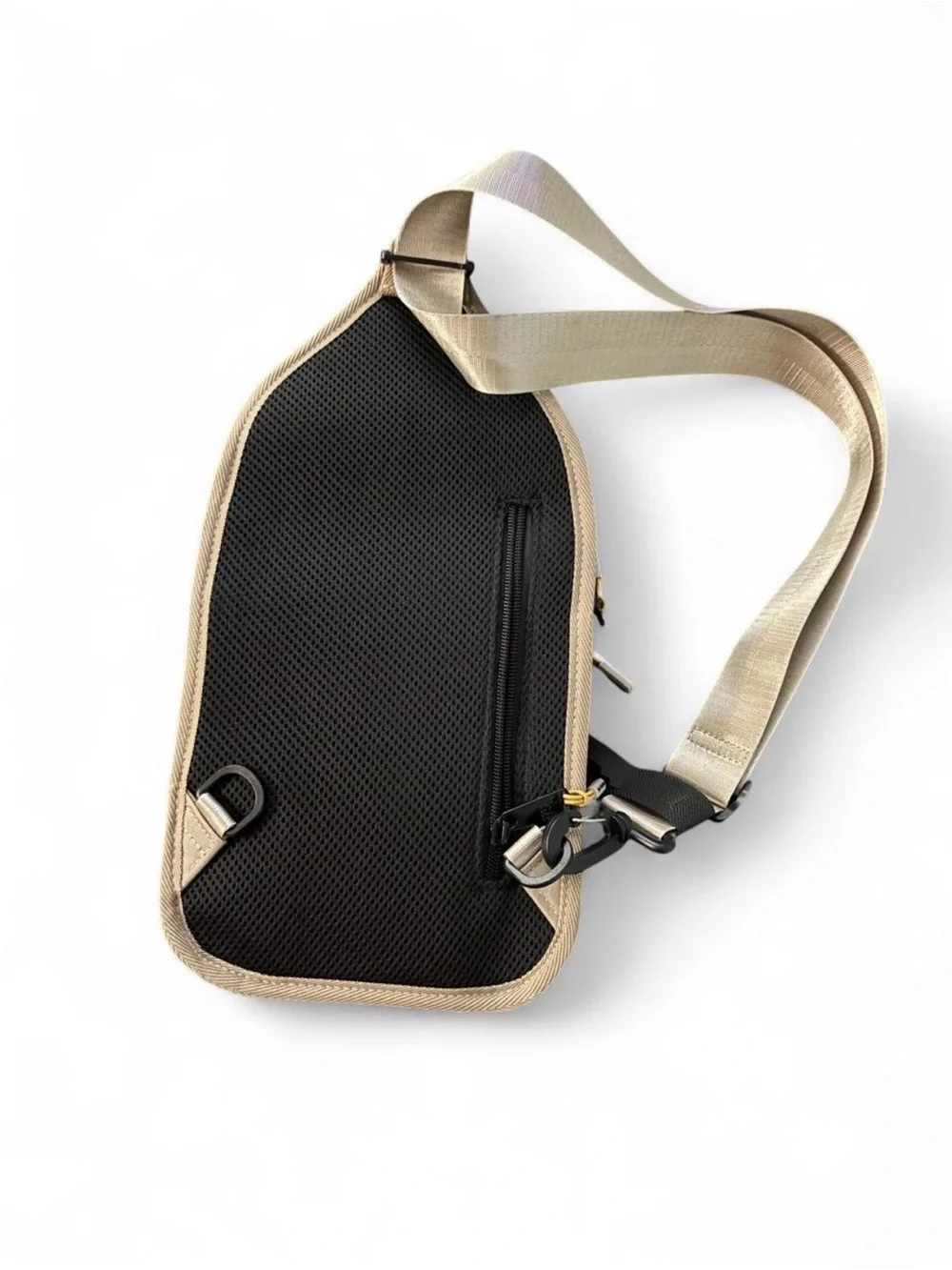True Religion Tan Crossbody Sling Bag